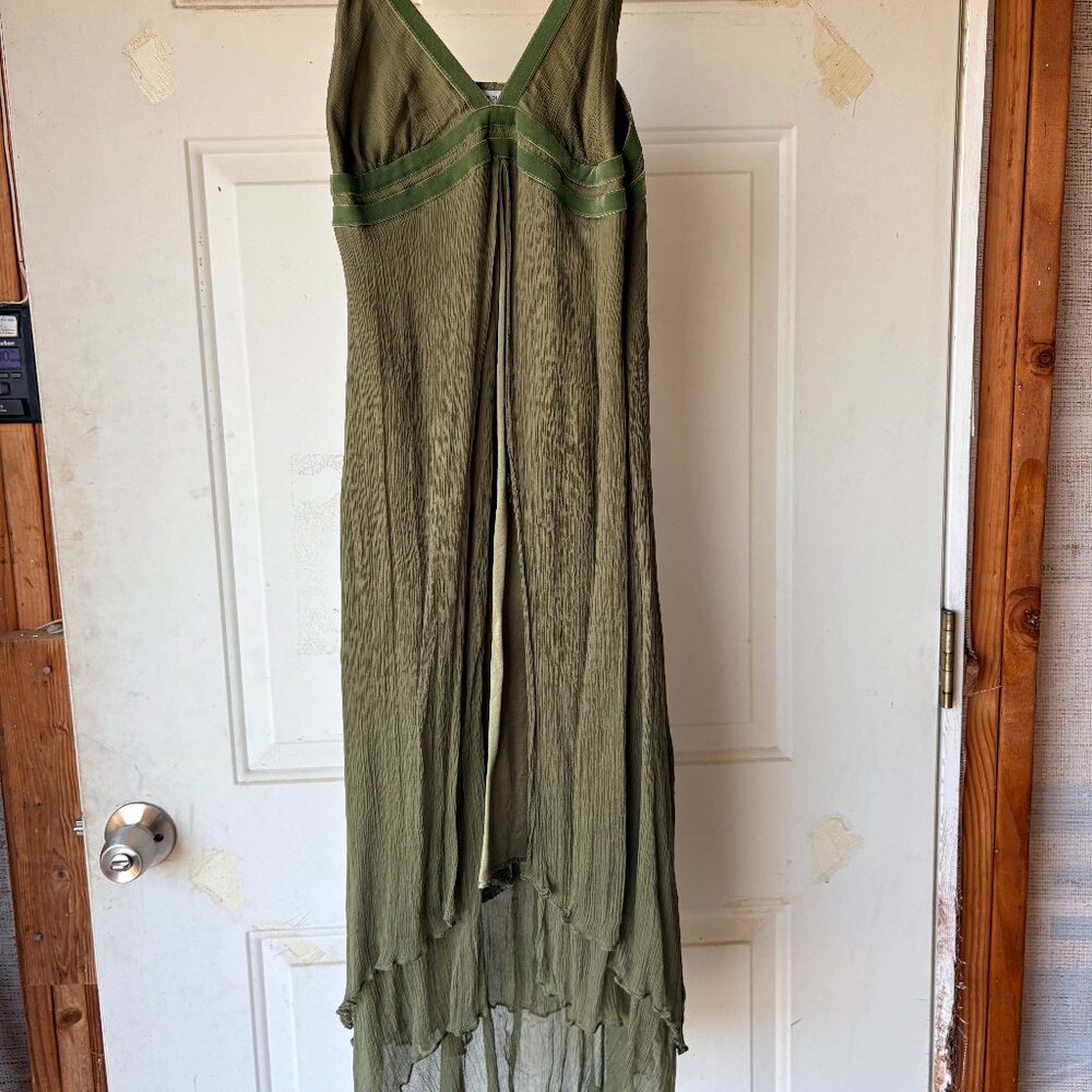 Green 2 Tone Knit Tank Dress